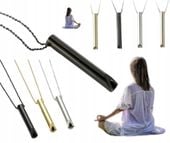 NASZYJNIK GWIZDEK UŁATWIA MEDYTACJĘ UWALNIA STRES RZUCANIE PALENIA CZARNY