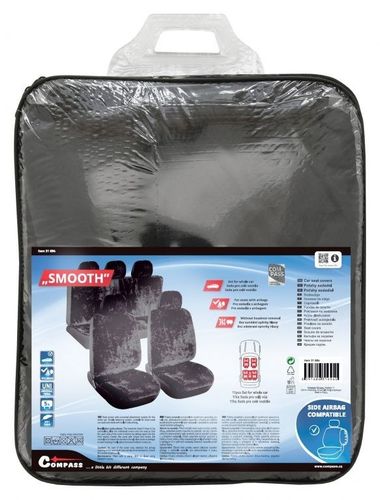 Compass Pokrowce na siedzenia Smooth, 11 sztuk, czarne na Arena.pl