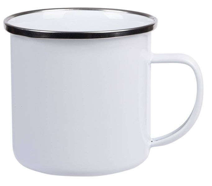 Emaliowany kubek VINTAGE CUP, biały zdjęcie 1