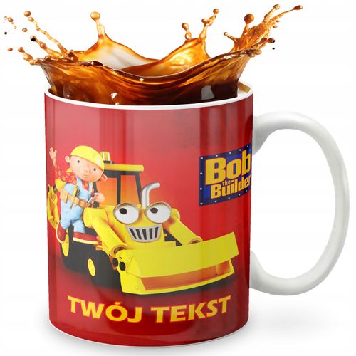 KUBEK 330ml GRAFIKA PREZENT ŚWIĘTA WZÓR - BAJKA BOB BUDOWNICZY + IMIĘ na Arena.pl
