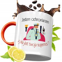 Kubek Pomarańczowy Dla Ochroniarza Prezent Z Nadrukiem Ze Zdjęciem