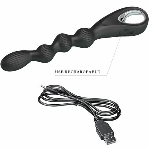 pretty love federer - model analny, 12 trybow, silikon, czarny na Arena.pl