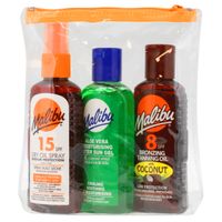 Malibu Travel Pack Balsamy SPF15 SPF8 + Żel Po Opalaniu