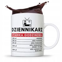 Kubek Dziennikarza Reportera Stawka Godzinowa Z Nadrukiem Ze Zdjęciem