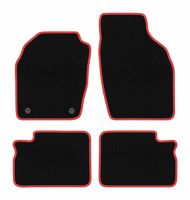 Dywaniki welurowe CARLUX-RED Opel Agila A 2000-2007 czarne/czerwone