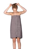 PAREO DO SAUNY FROTTE GRAFITOWE DAMSKIE S-0070-0078-1