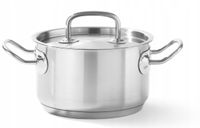 Garnek średni Kitchen Line z pokrywką 1,9 l śr. 160 x 95 mm - Hendi 836101
