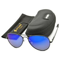 Okulary Pilotki POLARYZACYJNE Aviator Niebieskie PRZECIWSŁONECZNE UV400 Męs