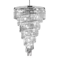 Pałacowa lampa wisząca CGHERESPICHROME kryształowa chrom