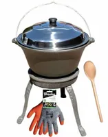 KOCIOŁEK ŻELIWNY WĘGIERSKI 11L STOJAK Z FAJERKAMI