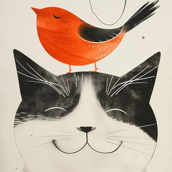 Plakat 50x50cm Pyzaty Przyjaciel zdjęcie 1