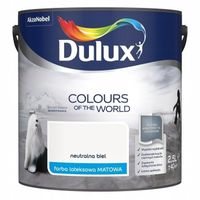 Farba lateksowa ścienna Dulux 2,5 l neutralna biel mat