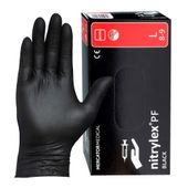 rękawice nitrylowe czarne l mercator 100szt