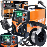 ZESTAW SPAWARKA MIGOMAT MIG FCAW MMA 250A FLUX GAZ PODŚWIETLENIE BLACK
