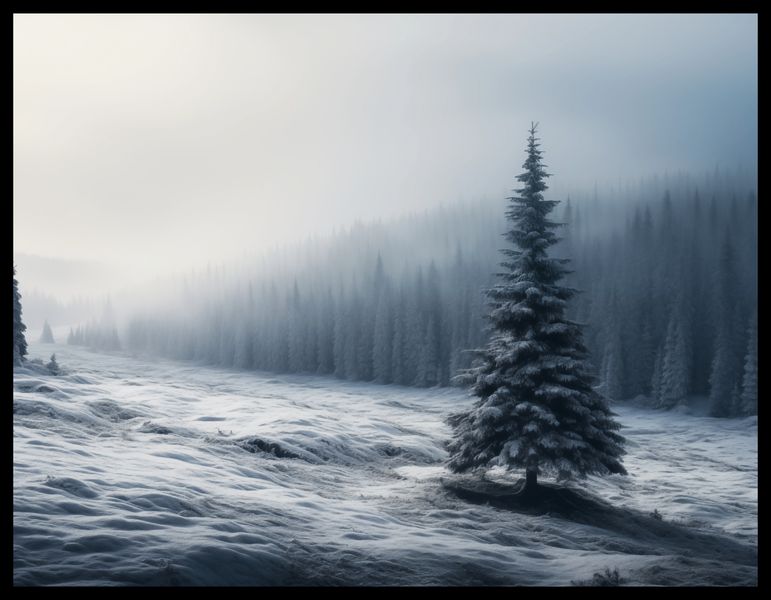 Plakat 65x50cm Samotna Choinka zdjęcie 2