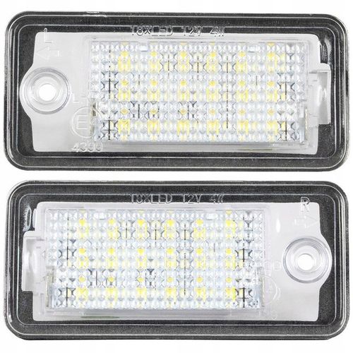 LAMPKI TABLICY REJESTRACYJNEJ LED DO AUDI A3 8P A4 B6 B7 A6 C6 A8 na Arena.pl