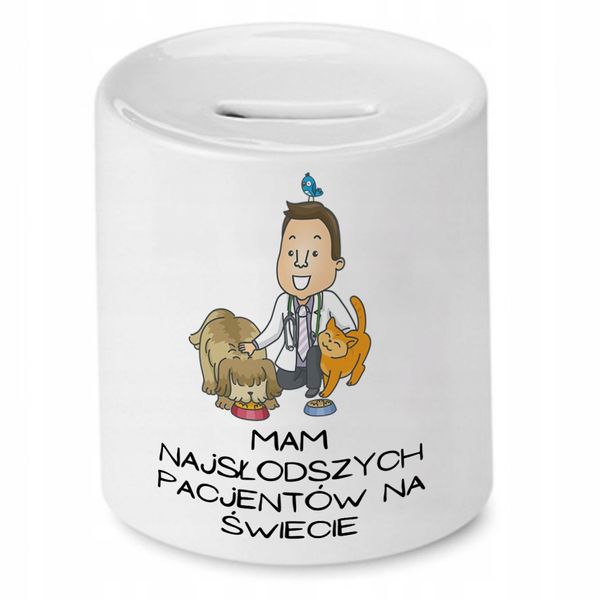 Skarbonka Dla Weterynarza Najsłodszych Pacjentów Z Nadrukiem Ze Zdjęciem zdjęcie 1
