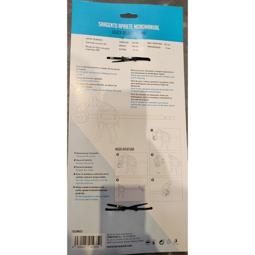 Ścisk jednoręczny Ferrestock 8"/200 mm (2 pcs) na Arena.pl