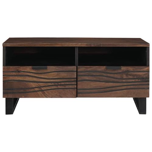 Stolik kawowy with Drawer Brązowy i czarny 80 x 54 x 40 cm na Arena.pl