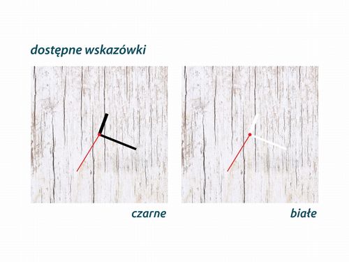 ZEGAR SZKLANY ROMB - Białe deski na Arena.pl