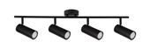 Colly lampa sufitowa czarny 4x15W GU10 klosz czarny