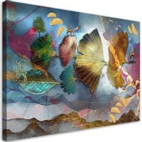 Emaga Obraz na płótnie, Kolorowe liście abstrakcja - 120x80