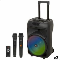 Głośnik z Mikrofonem Karaoke Bontempi Plastikowy 34 x 50 x 29 cm (2 Sztuk)