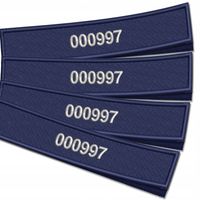 NUMER IDENTYFIKACYJNY Policyjny POLICJA identyfikator HAFT GRANATOWY 4 szt.