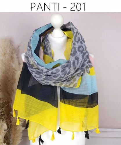 PAREO CHUSTA PLAŻOWA FRĘDZLE narzutka tunika SZAL W PANTERKĘ - modne KOLORY na Arena.pl