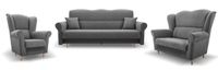 Zestaw LOFT 3+2+1 Kanapa, sofa i fotel Avra 17 szary PRODUCENT PL