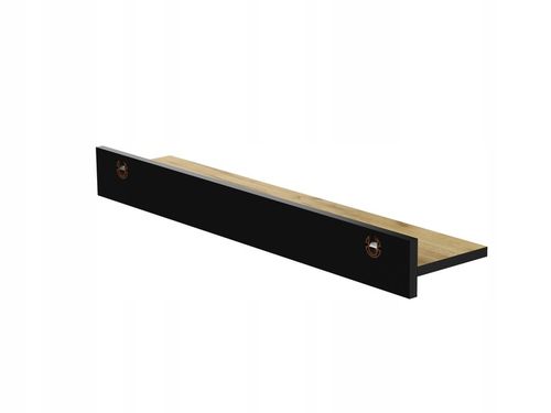 ZESTAW 2 X PÓŁKA ŚCIENNA 80 CM LOFT DĄB Z CZARNA LISTWĄ 80 CM DO na Arena.pl