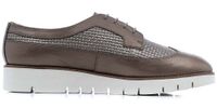 Geox Półbuty damskie oxford - Blenda Respira - rozmiar 37 - brązowe, skóra