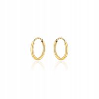 Złote Kolczyki Dziecięce Dziewczęce Kółeczka Kółka Lekkie Małe 585 PREZENT