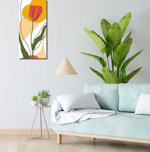 Obraz 30x70cm Przerysowany Tulipan na Arena.pl