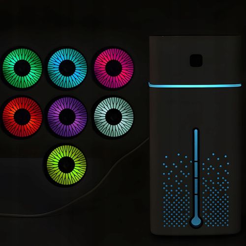 NAWILŻACZ POWIETRZA DYFUZOR ZAPACHOWY AROMATERAPIA LAMPKA LED CZARNY na Arena.pl