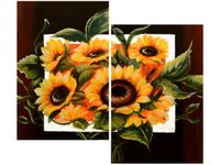 80X70CM BUJNE SŁONECZNIKI DUO OBRAZ