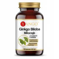Yango GINKGO BILOBA 100mg 90kaps MIŁORZĄB wsparcie: UMYSŁ PAMIĘĆ U. NERWOWY