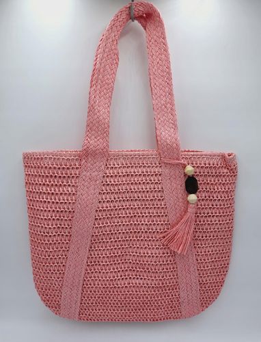 Maxfly - modna pleciona torebka chwost jasny różowy L0105 na Arena.pl