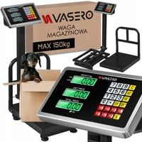 WAGA MAGAZYNOWA SKLEPOWA PRZEMYSŁOWA PLATFORMOWA ELEKTRONICZNA LCD 150KG
