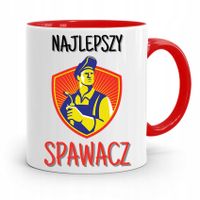 Kubek Czerwony Prezent Spawacza Najlepszy Spawacz Z Nadrukiem Ze Zdjęciem