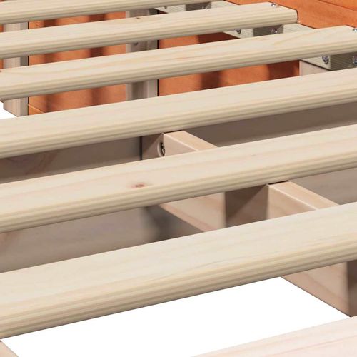 Ramka łóżka z przechowywaniem Woskowy brąz 80 x 200 cm drewno na Arena.pl