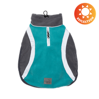 Kurtka polarowa dla psa i z odblaskiem niebieska 35-35-53cm 6-8,5 kg