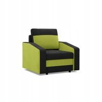FOTEL ORION CZARNY LIMONKA ZIELONY Wygodny Nowoczesny PIANKA