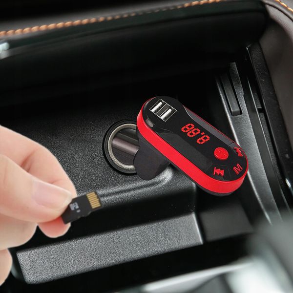 TRANSMITER FM BLUETOOTH ŁADOWARKA MP3 2XUSB SD LCD zdjęcie 11