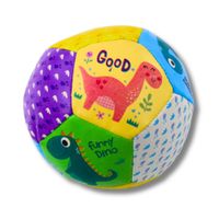 KOLOORWY ZESTAW MIĘKKICH PIŁECZEK  Z DINOZAURAMI 3SZT