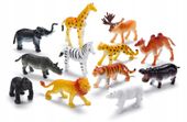 FAUNICA ZESTAW 12 FIGUREK DZIKIE ZWIERZĘTA SAFARI KOLEKCJA ZABAWKI FIGURKI