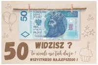 PREZENT NA 30 40 50 60 70 URODZINY RAMKA tabliczka