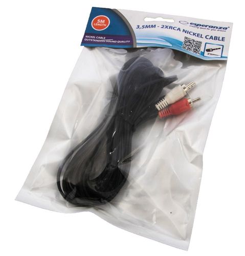 ESPERANZA EB243 KABEL MINI JACK 2xRCA 5M na Arena.pl