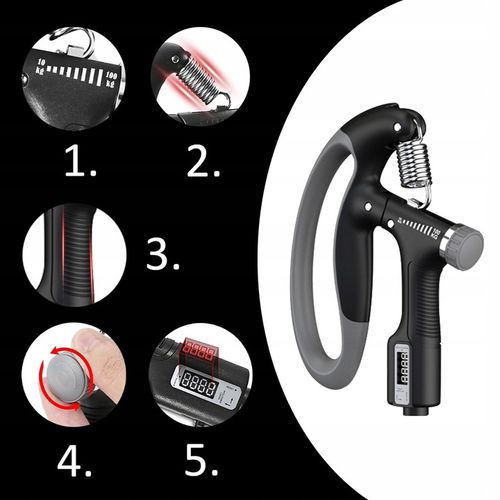 Ściskacz gripper z licznikiem ELEKTRONICZNYM regulowany 10-100kg na Arena.pl