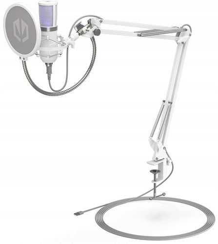 Mikrofon Endorfy Solum Streaming SM950 USB Statyw Biały na Arena.pl